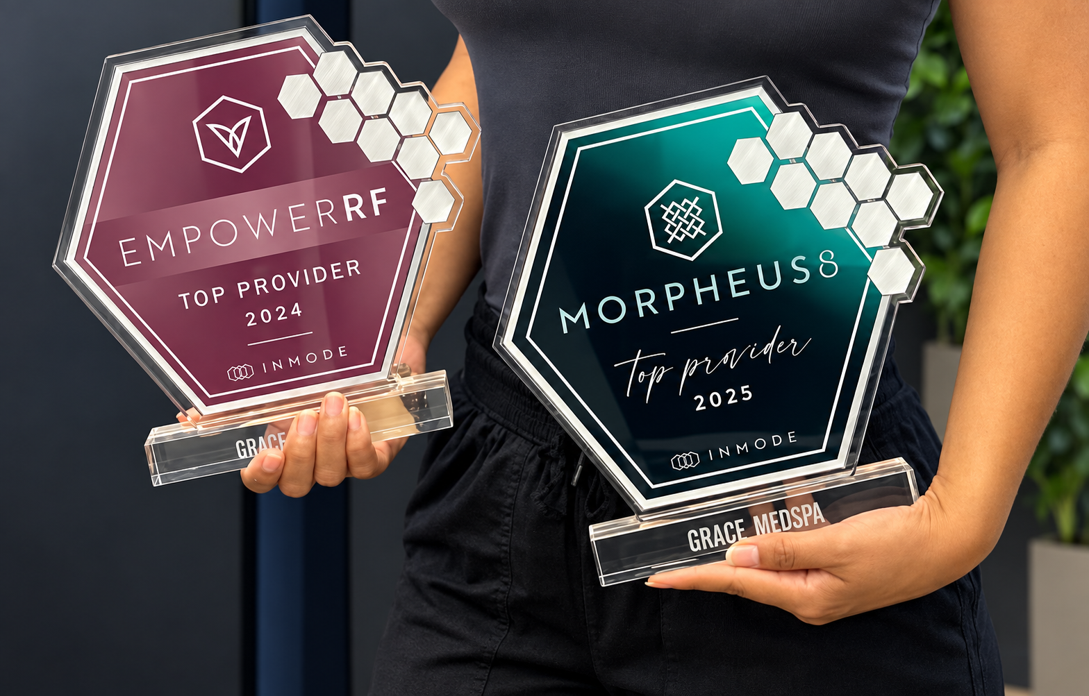 InMode Morpheus8 Top Provider and EmpowerRF Top Provider awards presented to Grace MedSpa